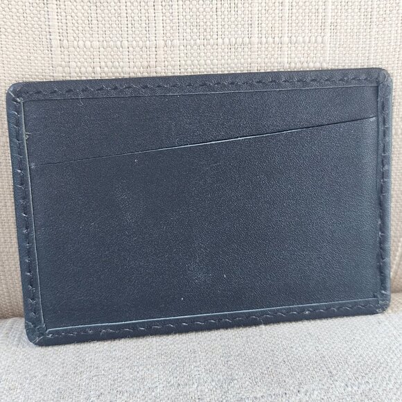 Leather Card Holder Handmade Black Genuine Leather Cardholder Handmade - Picture 6 of 11